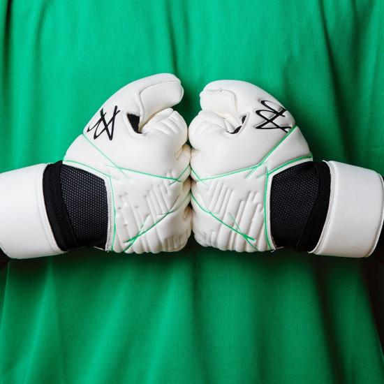 Sarung Tangan Kiper AB1 Uno 2.0 Lite Pro White Green AB123