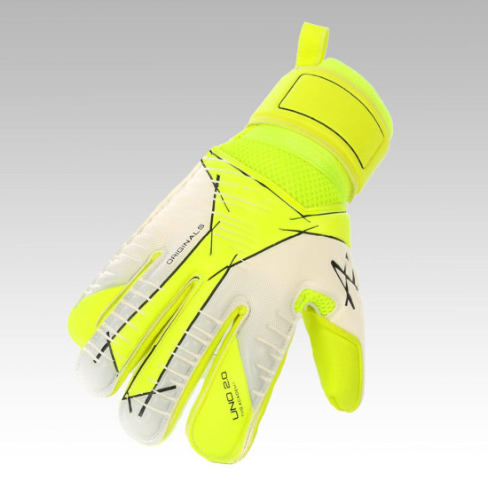 Sarung Tangan Kiper AB1 Uno 2.0 Originals Thg Academy White Yellow AB1THGACA