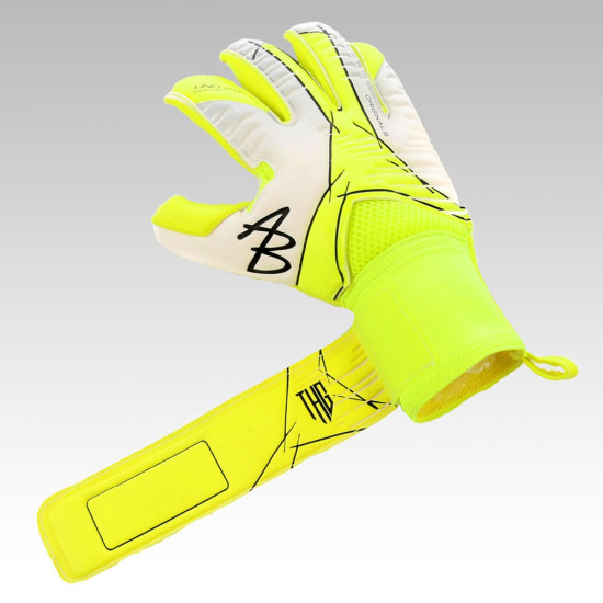 Sarung Tangan Kiper AB1 Uno 2.0 Originals Thg Academy White Yellow AB1THGACA