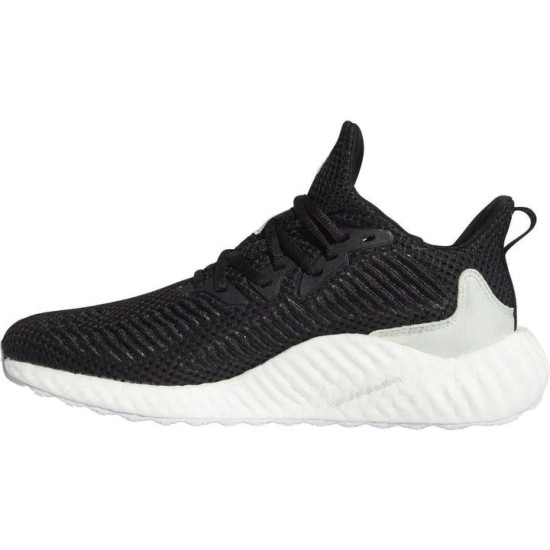 Sepatu Lari Adidas AlphaBoost Parley Core Black Linen Green White EF1162-7.5