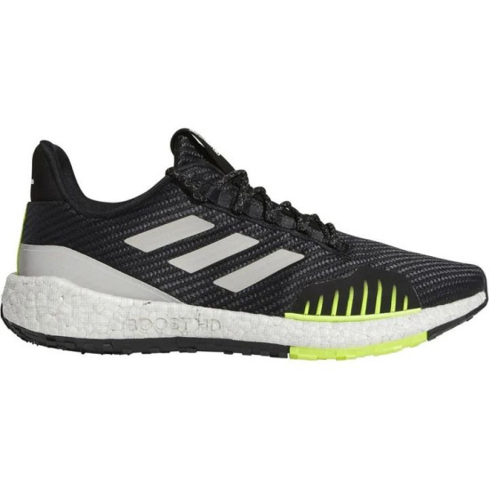 Sepatu Lari Adidas Pulse Boost HD Winter Core Black Grey Solar Yellow EF8904-7.5