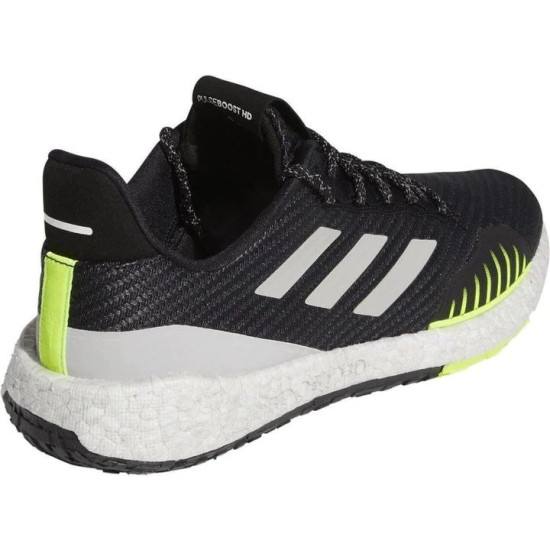 Sepatu Lari Adidas Pulse Boost HD Winter Core Black Grey Solar Yellow EF8904-7.5