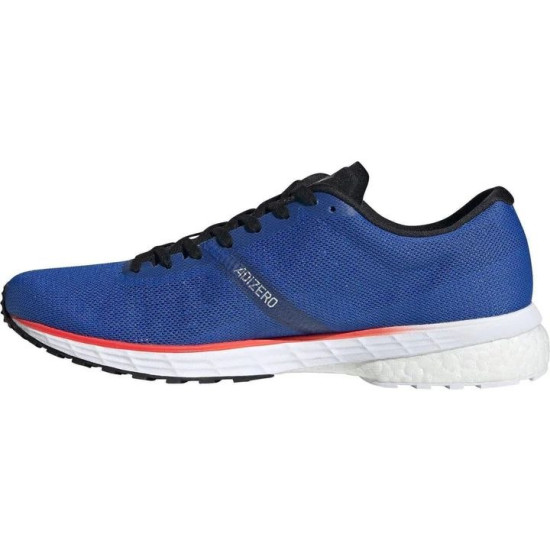 Sepatu Lari Adidas Adizero Adios 5 Boost Glory Blue White Solar Red EG1197-6