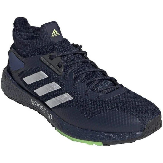 Sepatu Lari Adidas Pulse Boost HD Collegiate Navy Night Met Signal Green EG9967-8