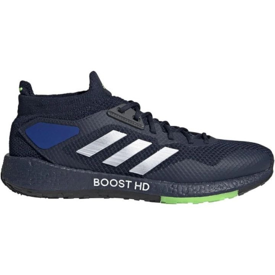 Sepatu Lari Adidas Pulse Boost HD Collegiate Navy Night Met Signal Green EG9967-8