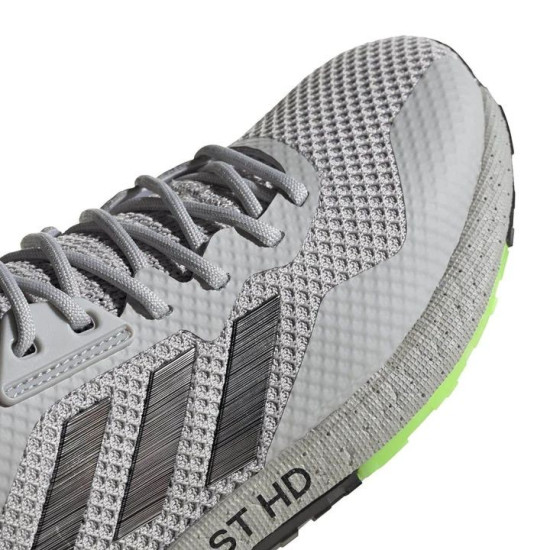 Sepatu Lari Adidas Pulse Boost HD Grey Two Core Black Signal Green EG9968-7.5