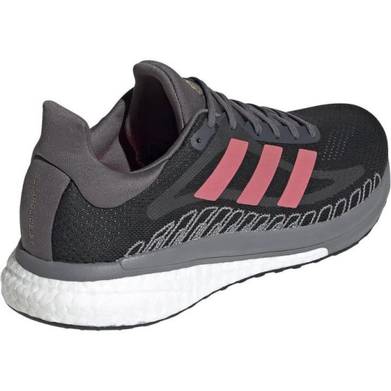 Sepatu Lari Adidas Solar Glide ST 3 Boost Core Black Signal Pink Copper Met FV7250-6.5