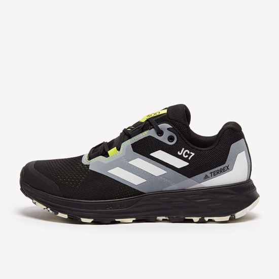 Sepatu Lari Adidas Terrex Two Flow Core Black Crystal White Solar Yellow FW2582