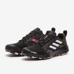 Sepatu Lari Womens Adidas Terrex Speed Flow Core Black Crystal White Solar Yellow FW2609