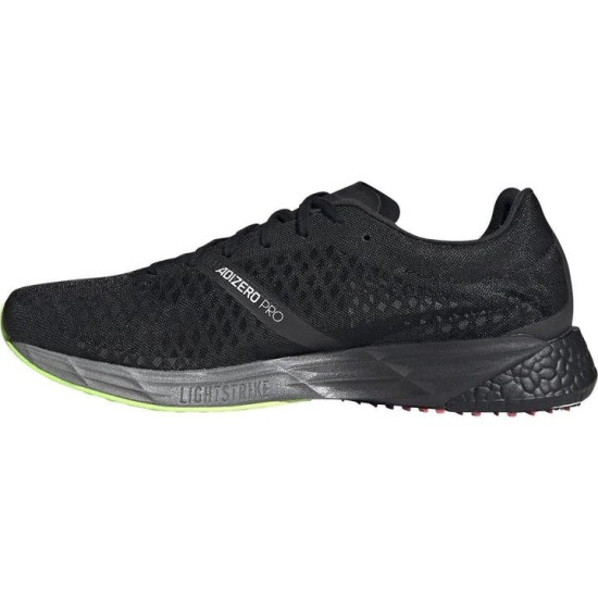 Sepatu Lari Adidas Adizero Pro Core Black Silver Met Signal Pink FW9239-6.5