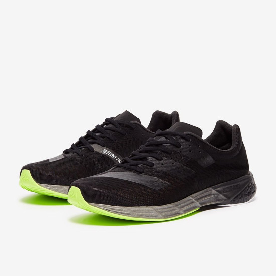 Sepatu Lari Adidas Adizero Pro Core Black Silver Met Signal Pink FW9239