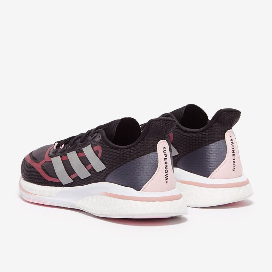Sepatu Lari Womens Adidas Supernova + Core Black Silver Met Pink Met FX6698