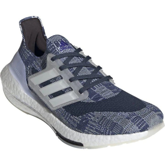 Sepatu Lari Adidas Ultra Boost 21 PrimeBlue Crew Blue Cloud White Crew Navy FX7729-6