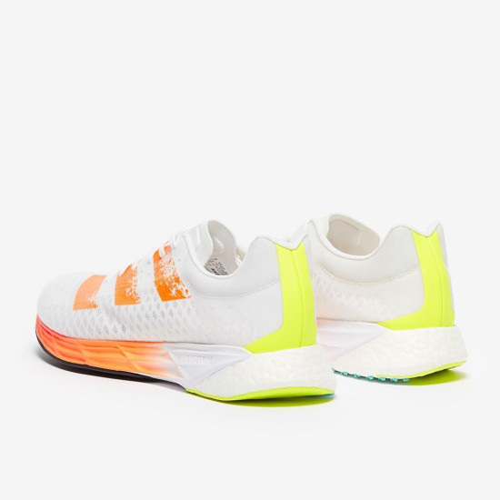 Sepatu Lari Adidas Adizero Pro Ftwr White Screaming Orange Solar Yellow FY0098