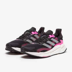 Sepatu Lari Womens Adidas Solar Boost 3 Core Black Screaming Pink Halo Silver FY0304