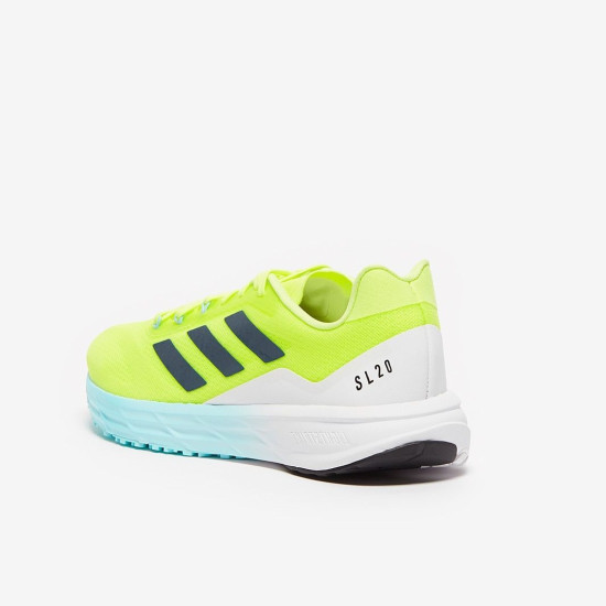 Sepatu Lari Womens Adidas SL20 2 Hi Res Yellow Crew Navy Clear Aqua FY0354