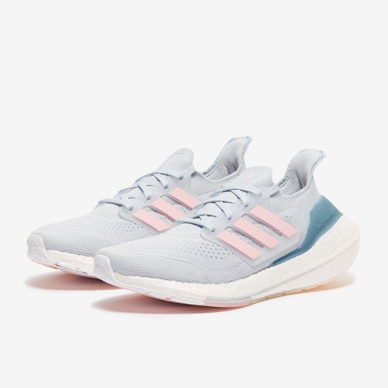 Sepatu Lari Womens Adidas Ultraboost 21 Halo Blue Fresh Candy Hazy Blue FY0395