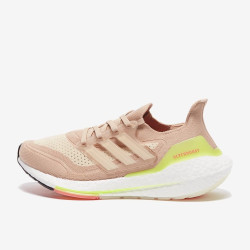 Sepatu Lari Womens Adidas Ultraboost 21 Ash Pearl Ftwr White Halo Ivory FY0399