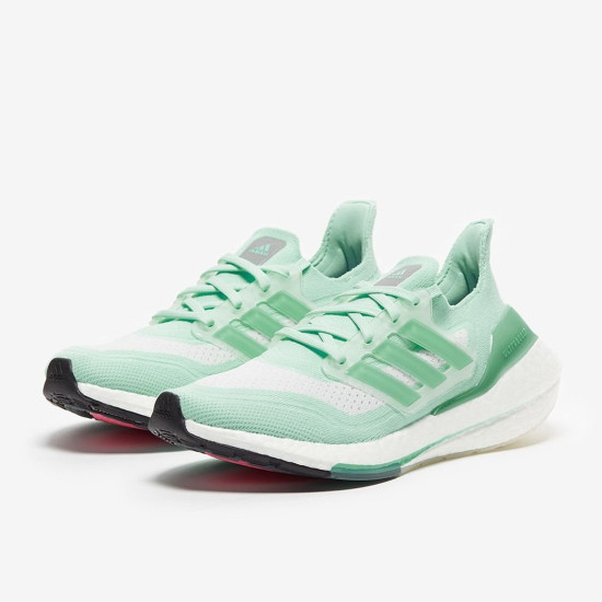 Sepatu Lari Womens Adidas Ultraboost 21 Clear Mint Acid Mint Crystal White FY0409