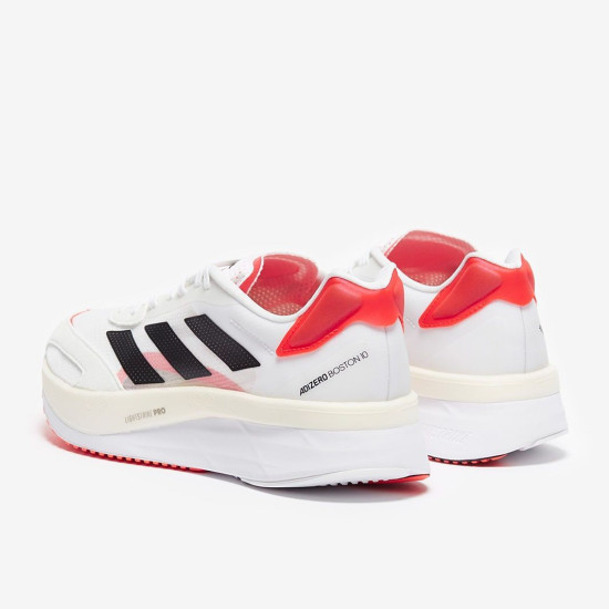 Sepatu Lari Adidas Adizero Boston 10 Ftwr White Core Black Solar Red FY4079