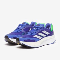 Sepatu Lari Adidas Adizero Boston 10 Sonic Ink Ftwr White Screaming Green FZ2498