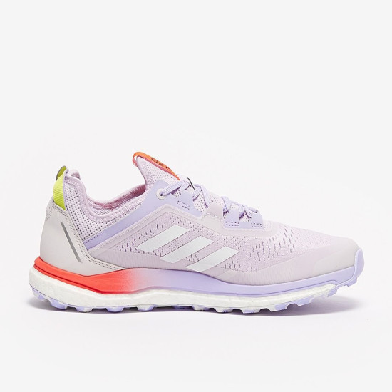 Sepatu Lari Womens Adidas Terrex Agravic Flow Purple Tint Crystal White Solar Red FZ2644