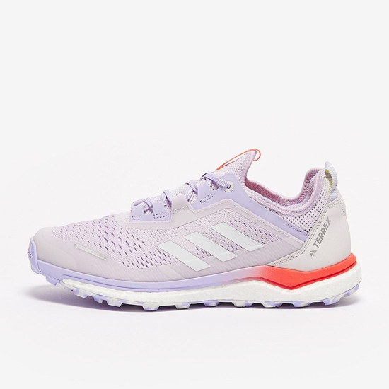 Sepatu Lari Womens Adidas Terrex Agravic Flow Purple Tint Crystal White Solar Red FZ2644