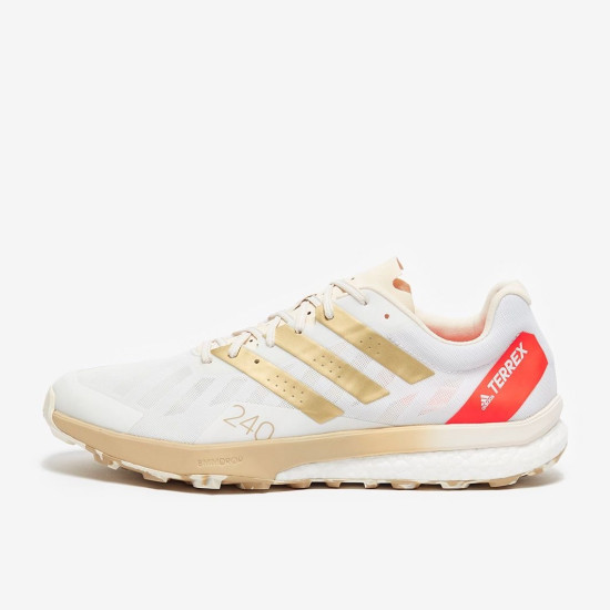 Sepatu Lari Adidas Terrex Speed Ultra Wonder White Matte Gold Crystal White FZ3254