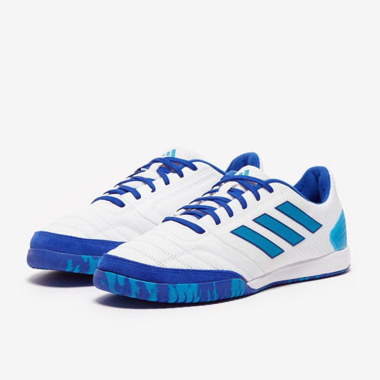 Sepatu Futsal Adidas Top Sala Competition White Bold Aqua Team Royal Blue FZ6124