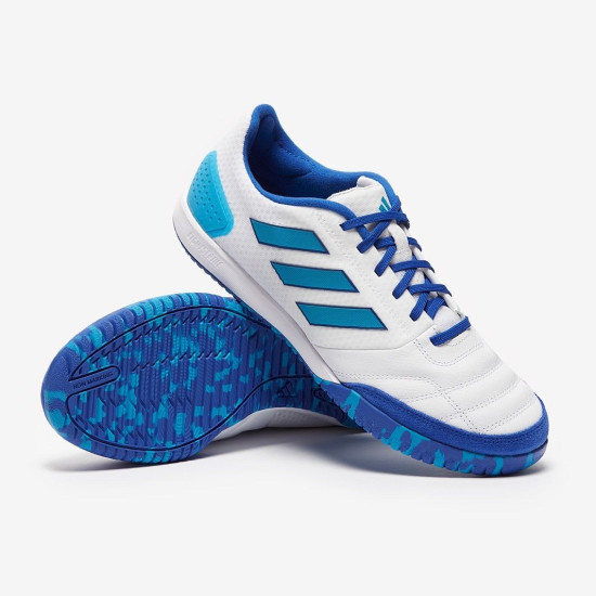 Sepatu Futsal Adidas Top Sala Competition White Bold Aqua Team Royal Blue FZ6124