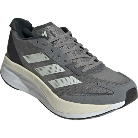 Sepatu Lari Adidas Adizero Boston 11 Grey Three Carbon GV7068-6.5