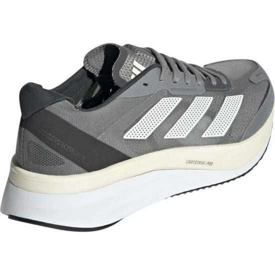 Sepatu Lari Adidas Adizero Boston 11 Grey Three Carbon GV7068-6.5