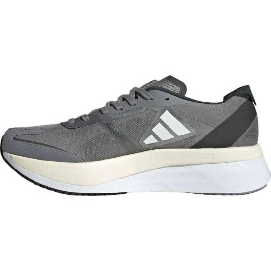 Sepatu Lari Adidas Adizero Boston 11 Grey Three Carbon GV7068-6.5