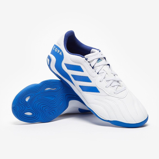 Sepatu Futsal Adidas Copa Sense.3 IN Sala White Hi Res Blue Legacy Indigo GV8776