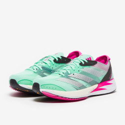 Sepatu Lari Womens Adidas Adizero Adios 7 Pulse Mint Silver Met Core Black GV9062