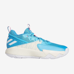 Sepatu Basket Adidas Dame Certified Signal Cyan Footwear White Shock Cyan GV9587