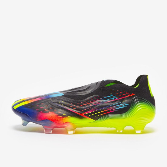 Sepatu Bola Adidas Copa Sense+ FG Core Black Bright Cyan Team Solar Yellow GW3610