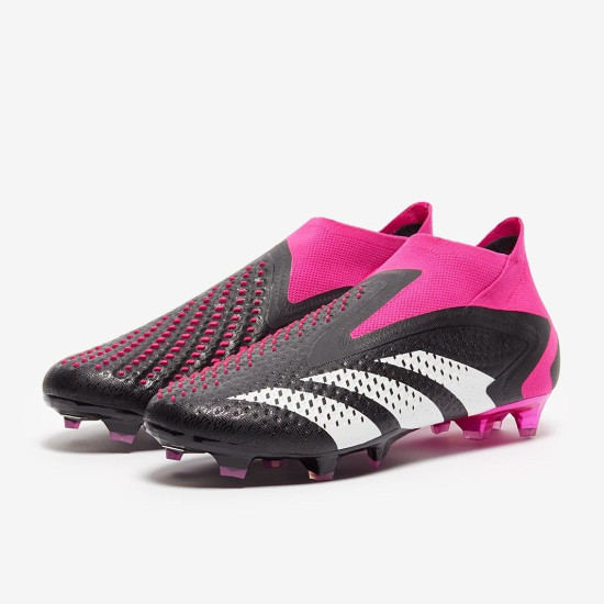 Sepatu Bola Adidas Predator Accuracy+ FG Core Black White Team Shock Pink GW4557