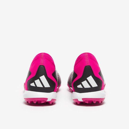 Sepatu Futsal Adidas Predator Accuracy.3 Laceless TF Core Black White Team Shock Pink GW4642