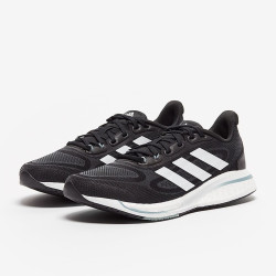 Sepatu Lari Womens Adidas Supernova + Core Black Ftwr White Magic Grey GX2905