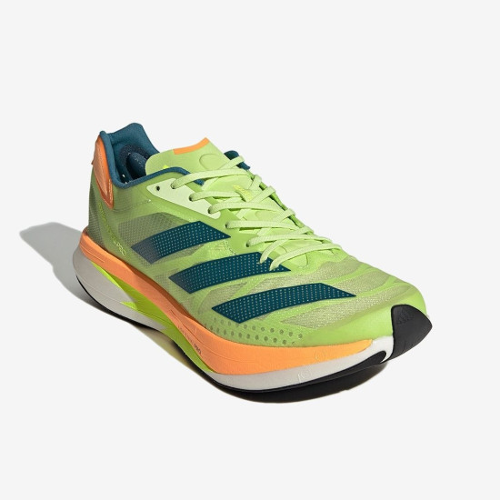 Sepatu Lari Adidas Adizero Adios Pro 2 Pulse Lime Real Teal Flash Orange GX3124