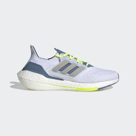 Sepatu Lari Adidas Ultraboost 22 Ftwr White Metal grey Linen Green GX5912