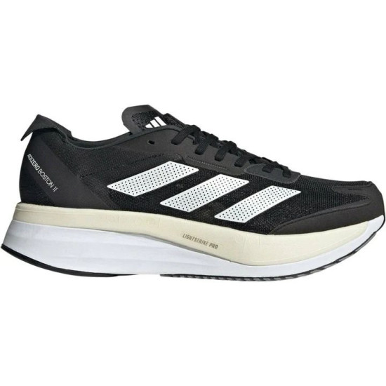 Sepatu Lari Adidas Adizero Boston 11 Core Black White Carbon GX6651-6.5