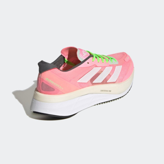 Sepatu Lari Womens Adidas Adizero Boston 11 Beam Pink Ftwr White Beam Green GX6656