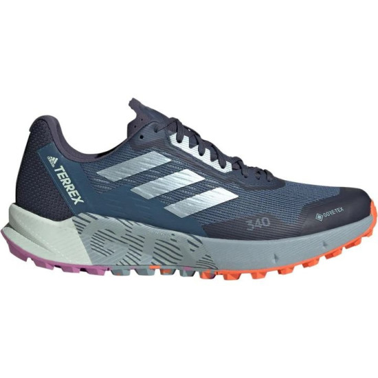 Sepatu Lari Adidas Trrex Agravic Flow 2 GTX Trail Wonder Steel Magic Grey Impact Orange GX8674-7