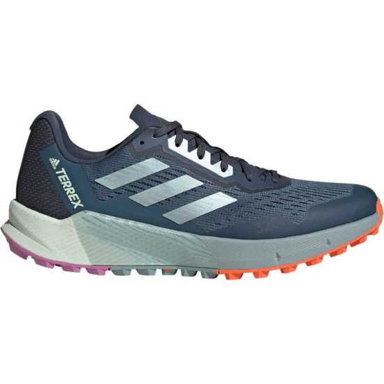 Sepatu Lari Adidas Terrex Agravic Flow 2 Trail Wonder Steel Magic Grey Impact Orange GX8679-7