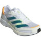 Sepatu Lari Adidas Adizero Adios 6 Boost Cloud White Real Teal Flash Orange GY0894-6