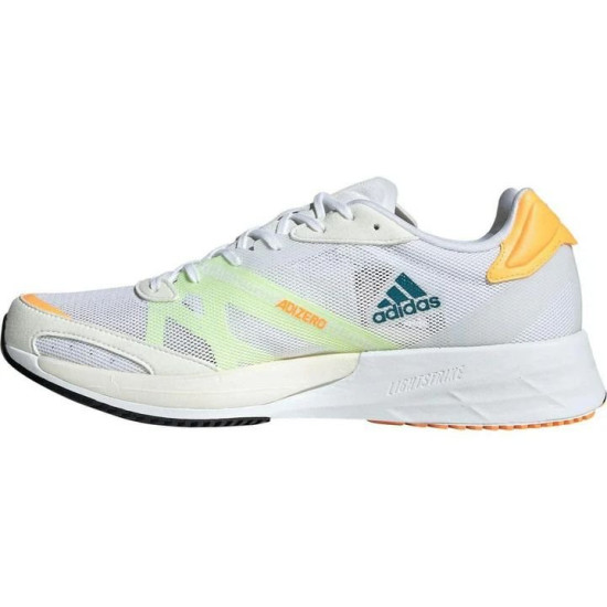 Sepatu Lari Adidas Adizero Adios 6 Boost Cloud White Real Teal Flash Orange GY0894-6