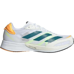 Sepatu Lari Adidas Adizero Adios 6 Boost Cloud White Real Teal Flash Orange GY0894-6