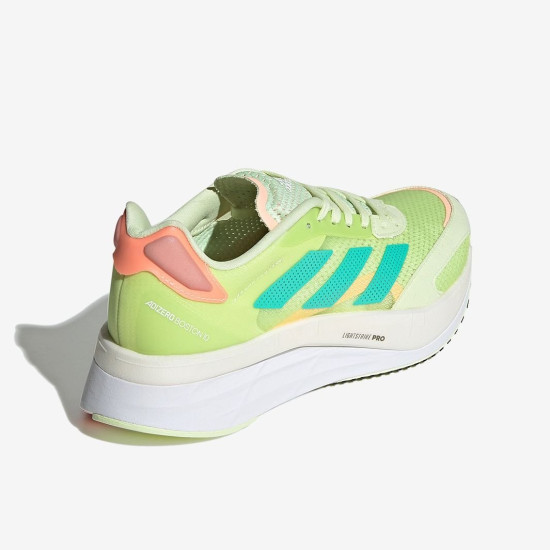 Sepatu Lari Womens Adidas Adizero Boston 10 Almost Lime Mint Rush Light Flash Orange GY0906